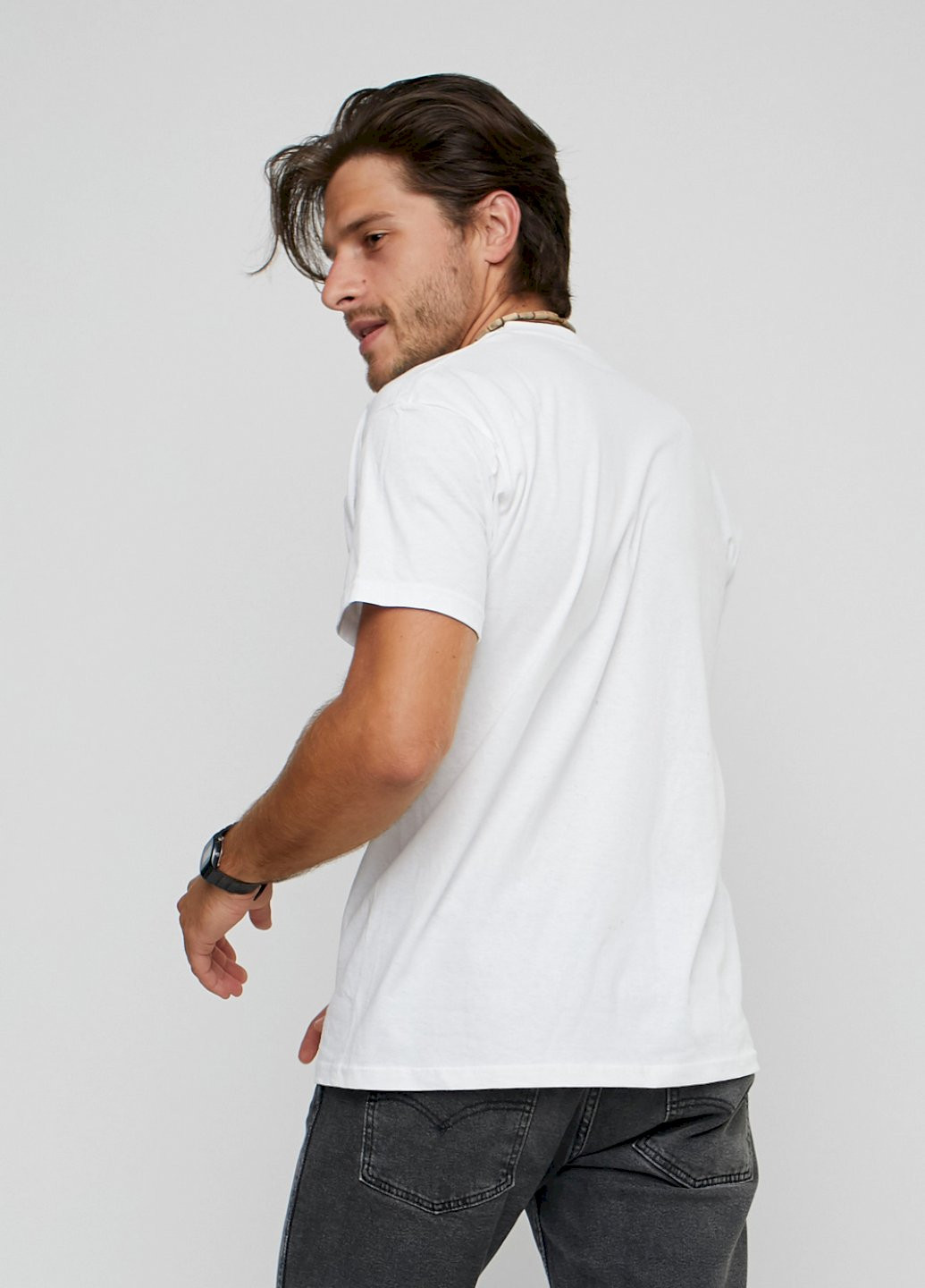 Белая футболка мужская YAPPI