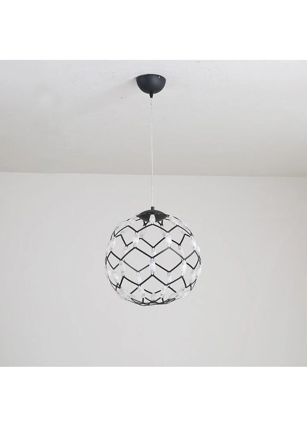 Люстра стельова LED D1289/400-bk-k Чорний 42х40х40 див. Sunnysky (253528023)