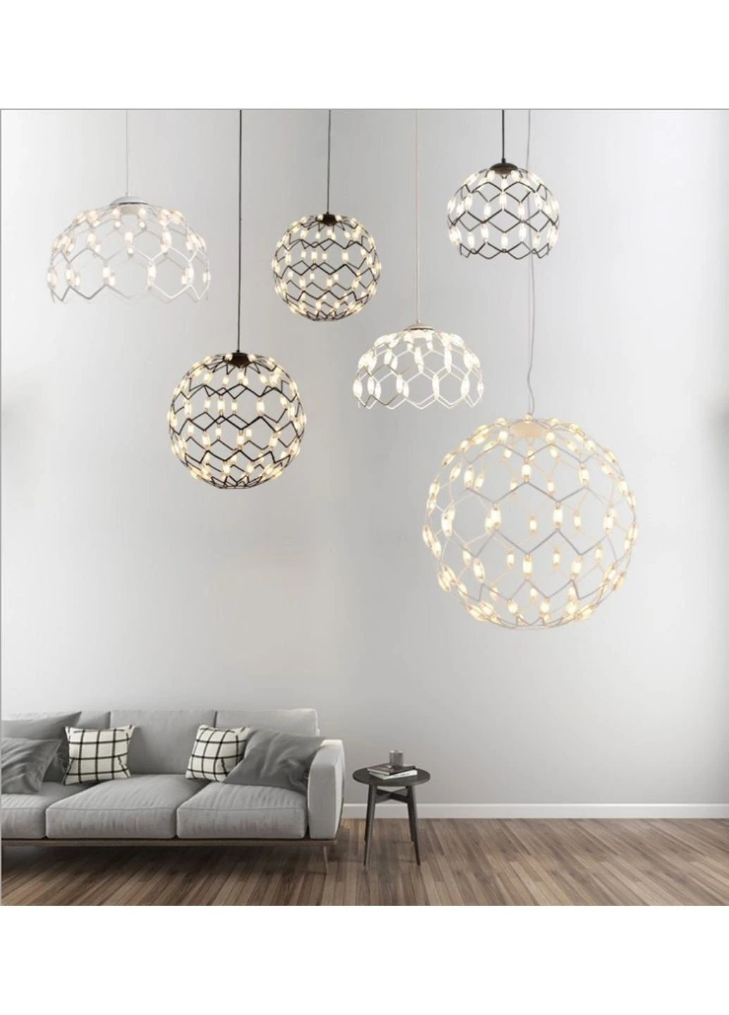 Люстра стельова LED D1289/400-bk-k Чорний 42х40х40 див. Sunnysky (253528023)