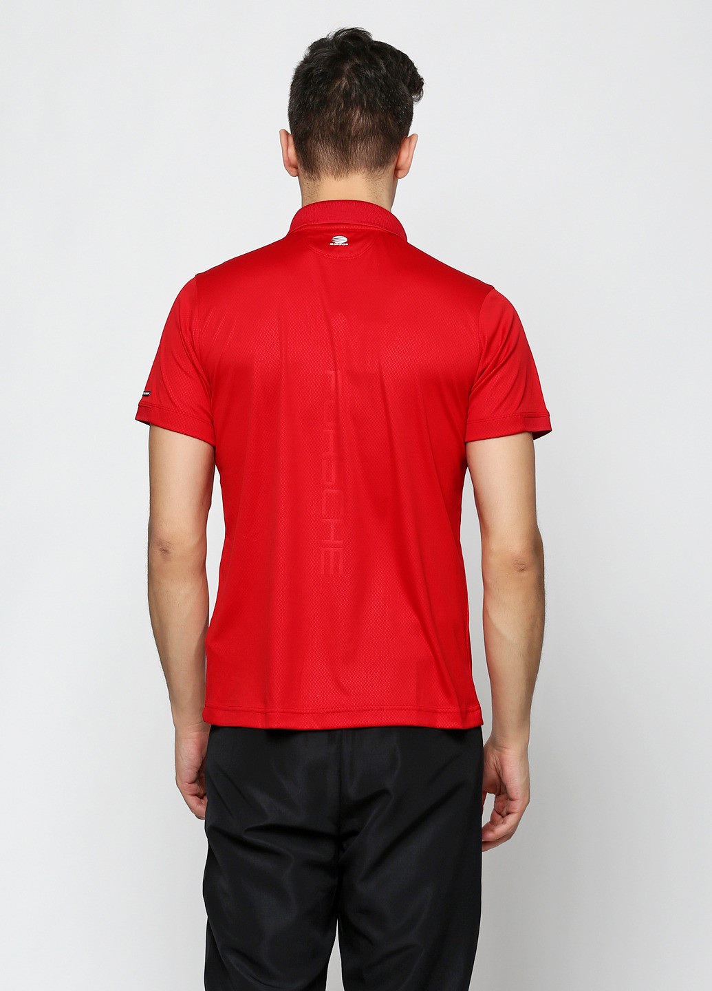 Красная футболка-поло для мужчин Adidas Porsche Design с логотипом