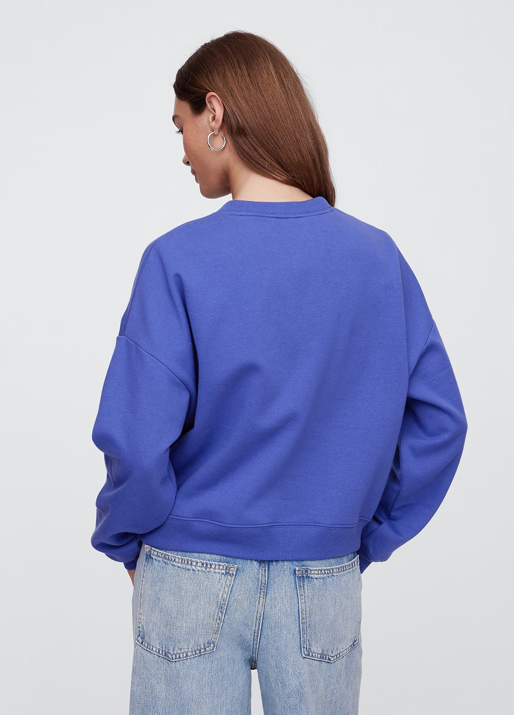 Синій світшот Gap логотип без декору (357323436)