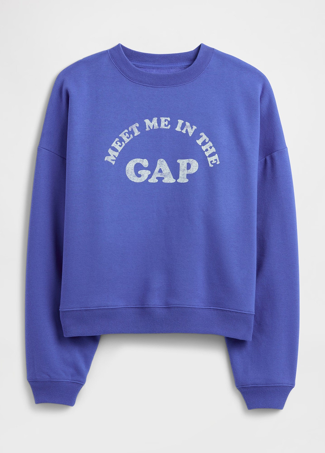 Синій світшот Gap логотип без декору (357323436)