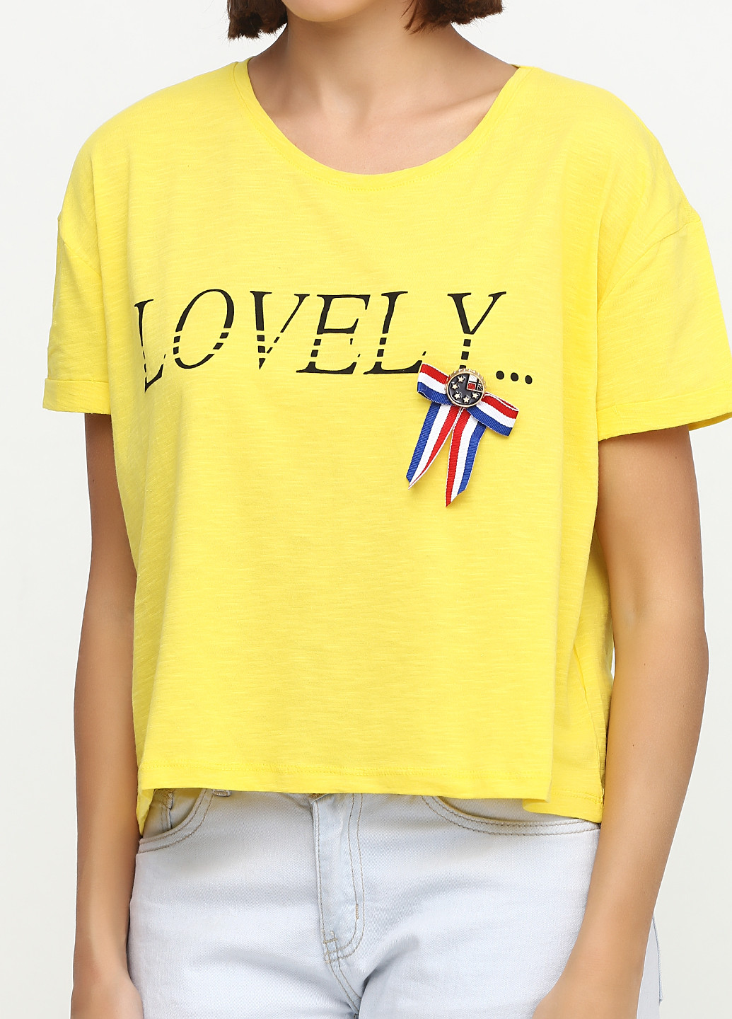 Жовта літня футболка Miss Poem