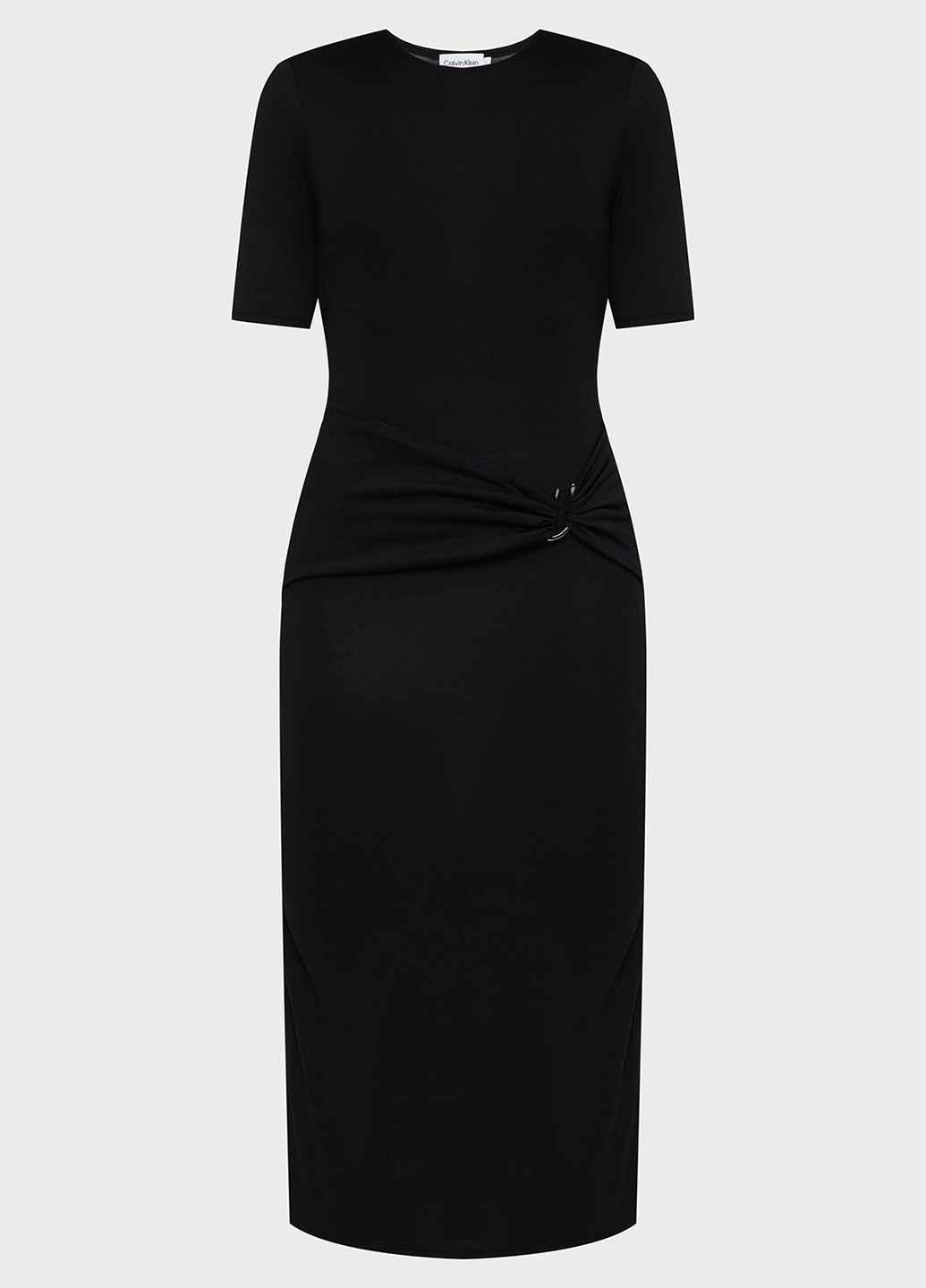 Черное кэжуал платье Calvin Klein однотонное