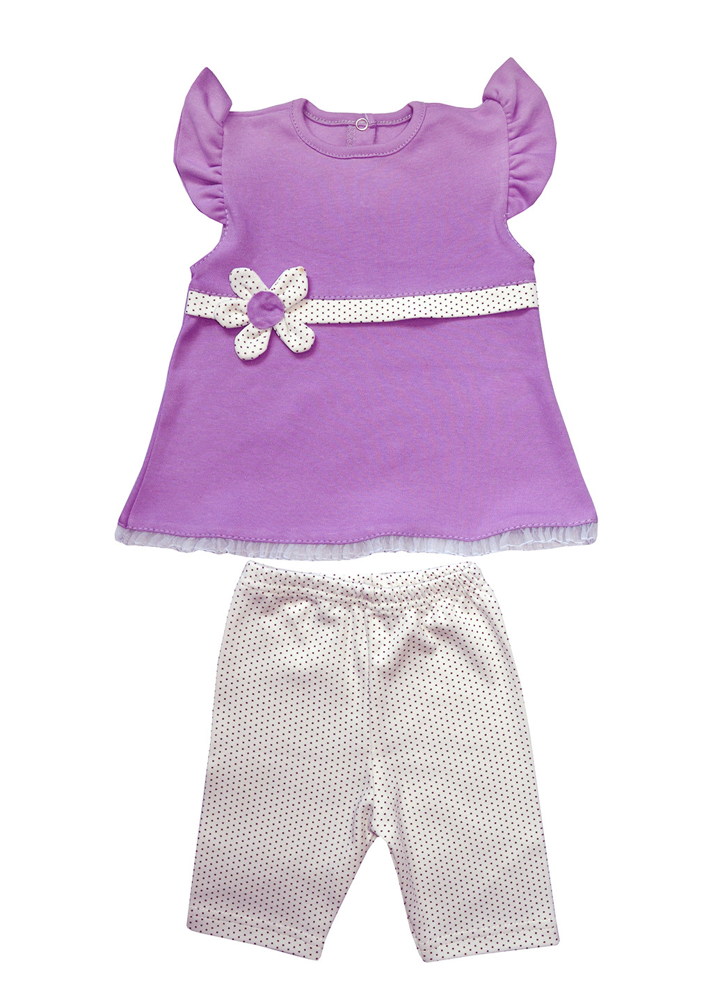 Сиреневый демисезонный комплект (платье, брюки) BabiesBerries