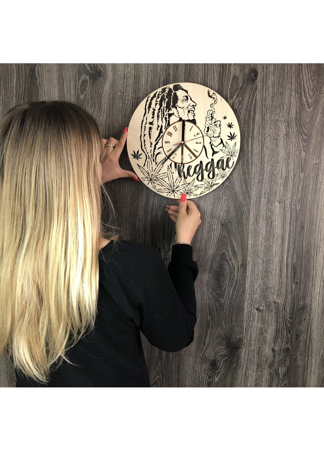 Тематичний настінний годинник в інтер`єр «Реггі» 7Arts (253566325)