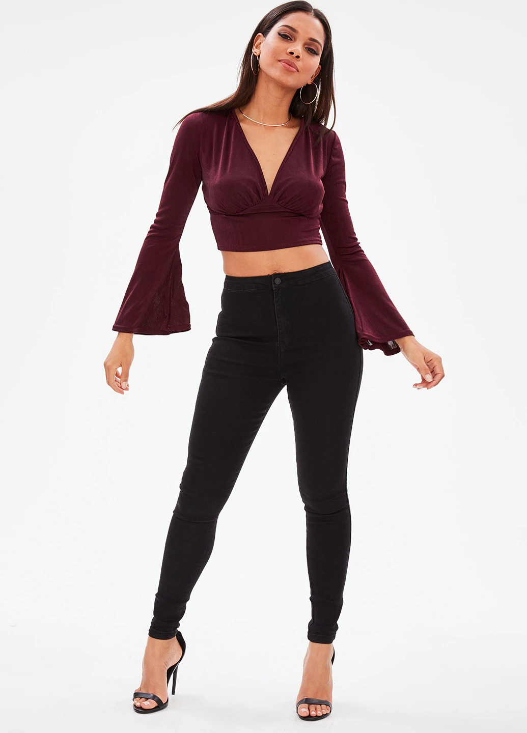 Бордова блуза Missguided