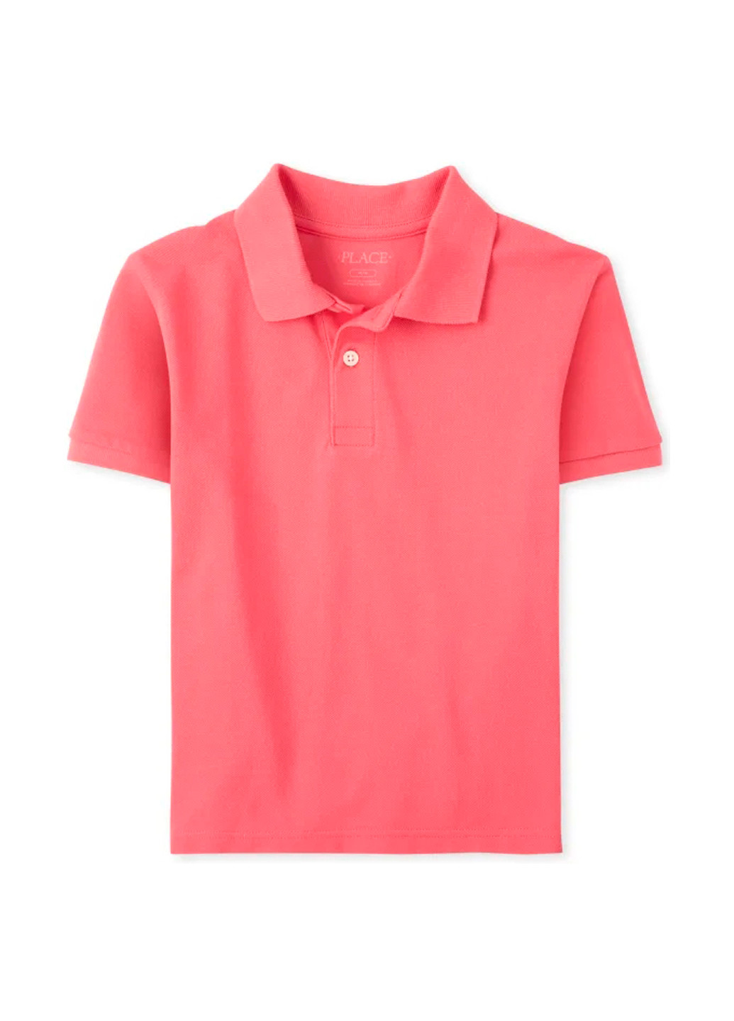 Розовая детская футболка-поло для мальчика The Children's Place однотонная
