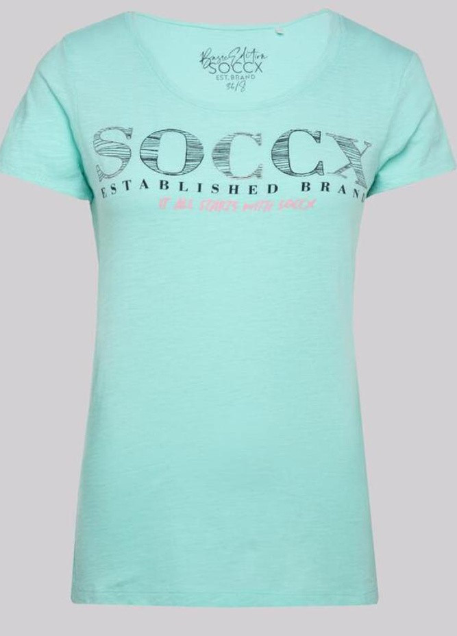 Бирюзовая футболка Soccx