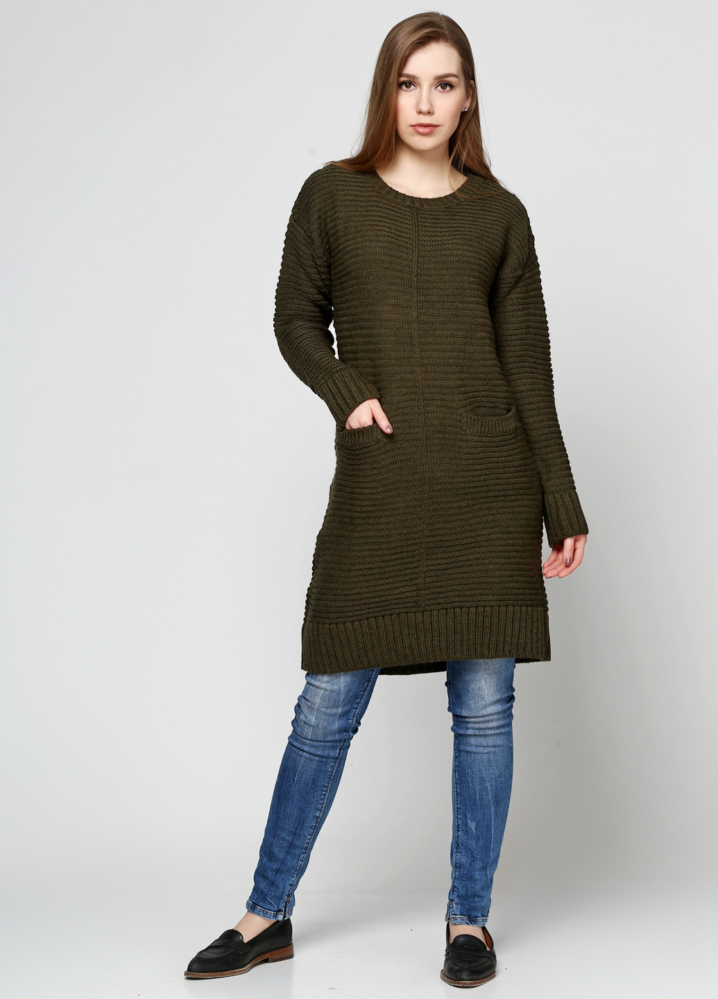 Темно-зелений зимовий джемпер джемпер Nefise