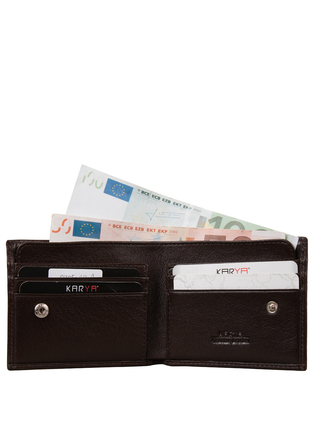 Чоловічий шкіряний гаманець 9,5х8х1 см Karya (253027711)