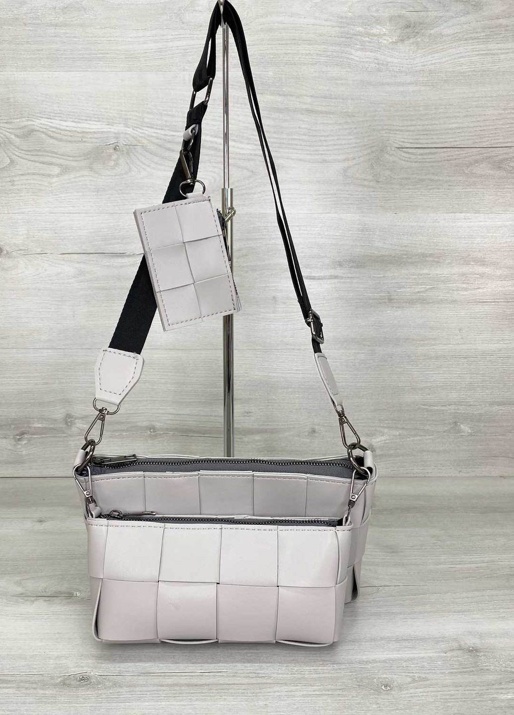 Сумка женская кросс боди экокожа (wel-63701) Серая WeLassie (253982628)