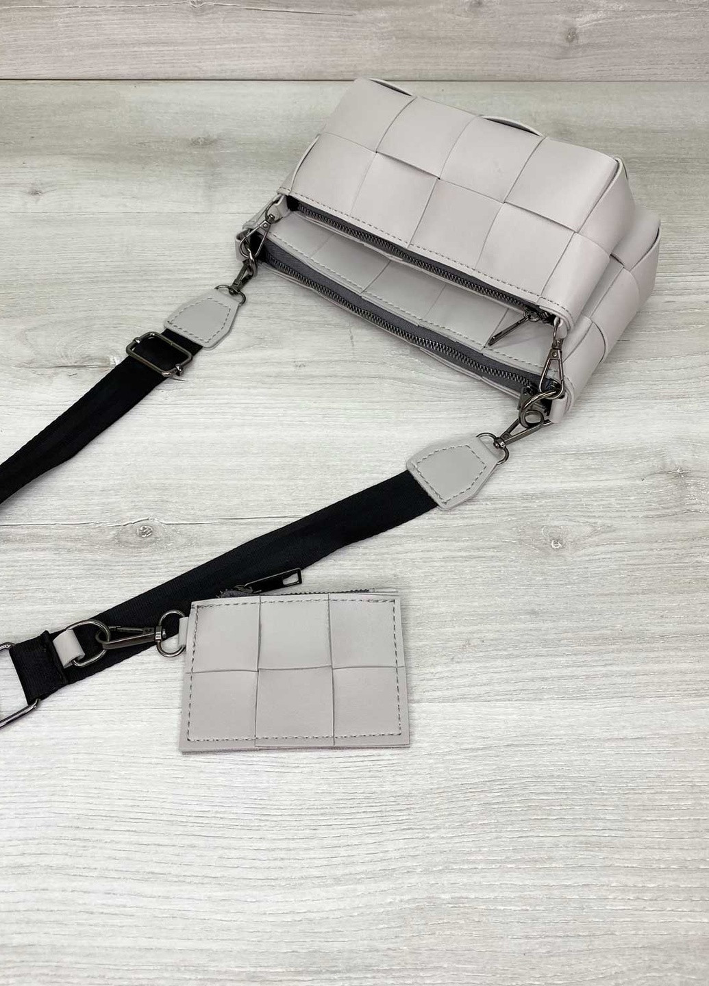 Сумка женская кросс боди экокожа (wel-63701) Серая WeLassie (253982628)