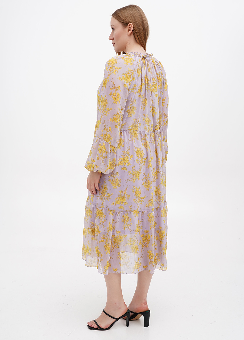 Сиреневое кэжуал платье Ilse Jacobsen с цветочным принтом