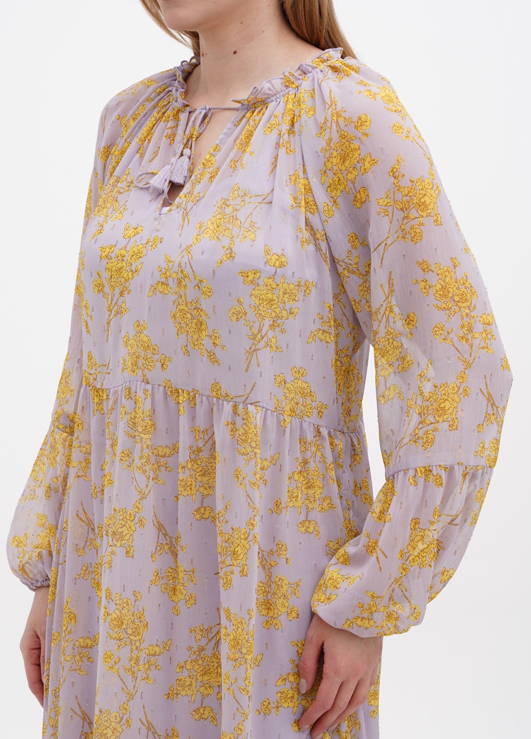 Сиреневое кэжуал платье Ilse Jacobsen с цветочным принтом