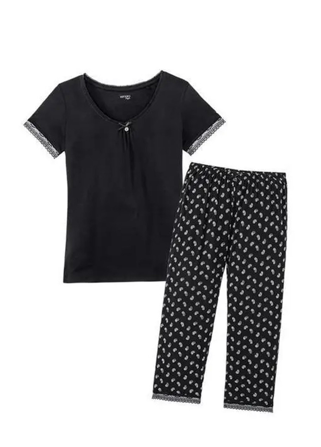 Черная всесезон пижама (футболка, бриджи) футболка + бриджи Esmara