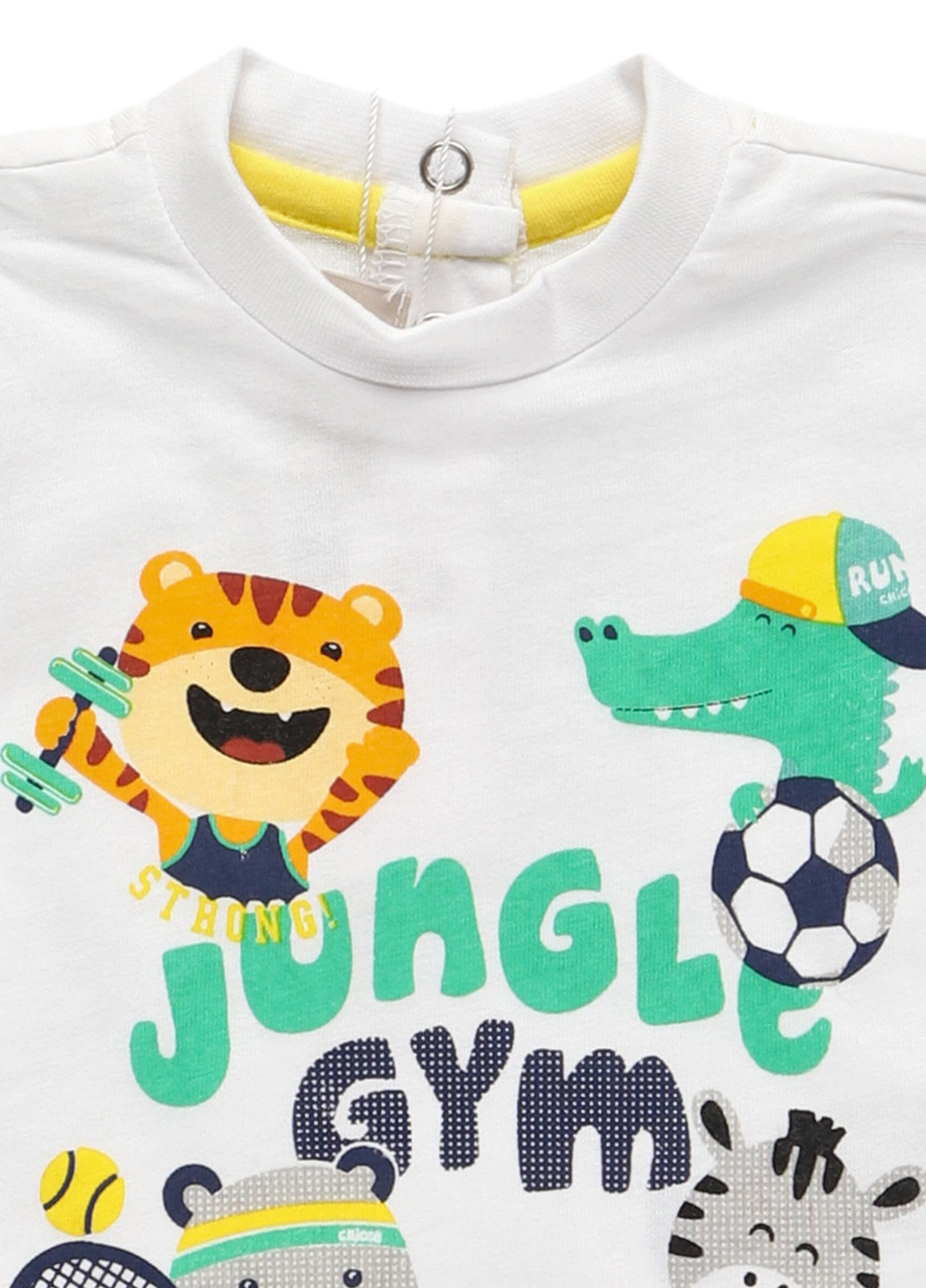 Белый демисезонный кэжуал лонгслив Chicco с рисунком