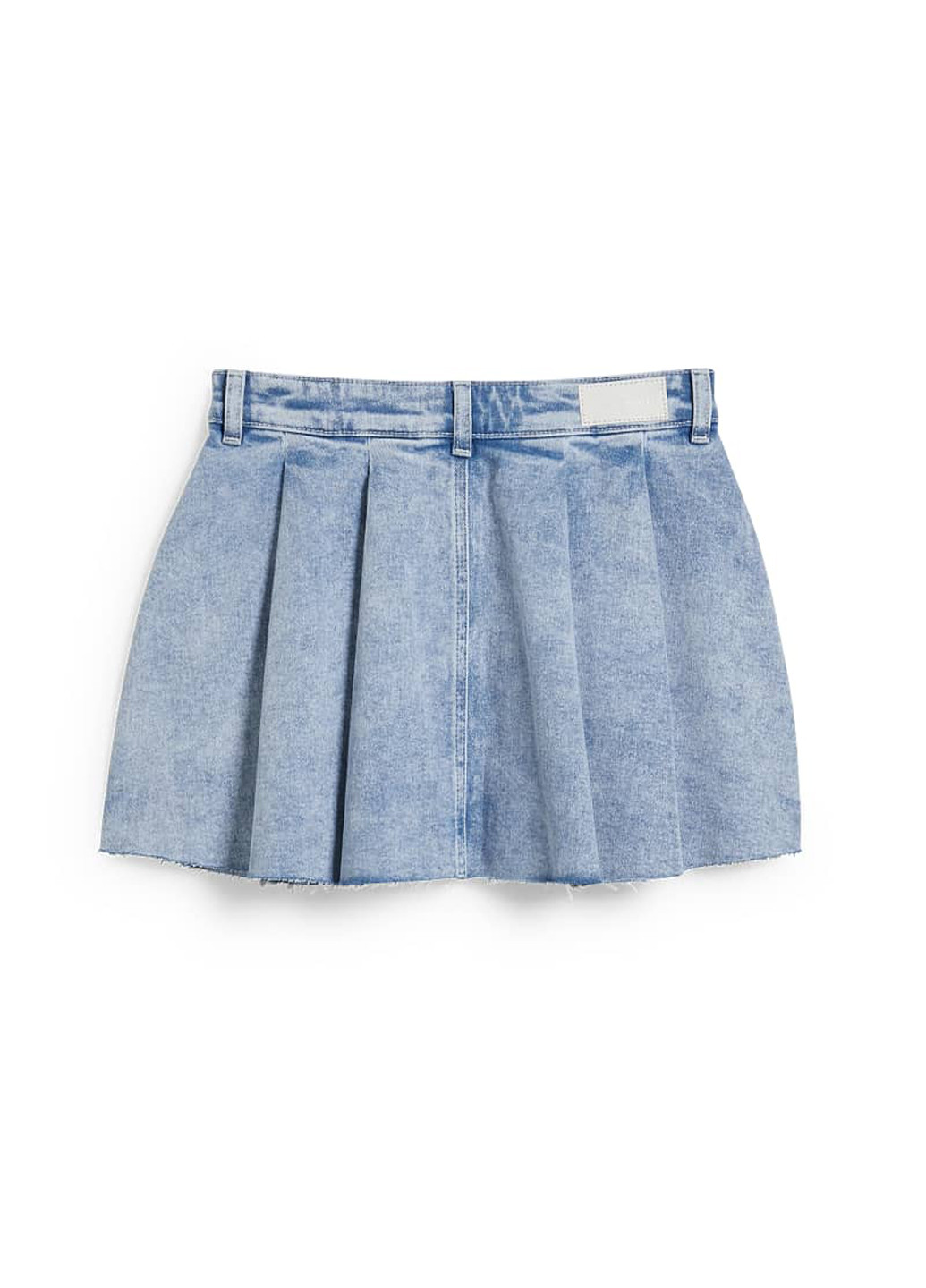 Голубая кэжуал, джинсовая однотонная юбка C&A клешированная