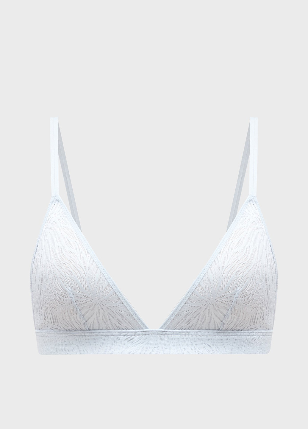 Блакитний тріенджел бюстгальтер Calvin Klein без кісточок поліамід