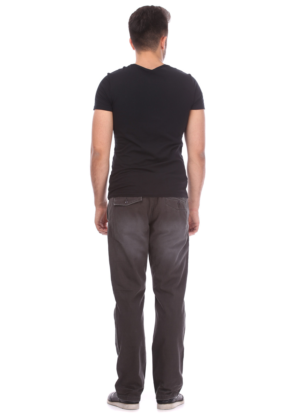 Темно-серые кэжуал демисезонные со средней талией брюки Quiksilver