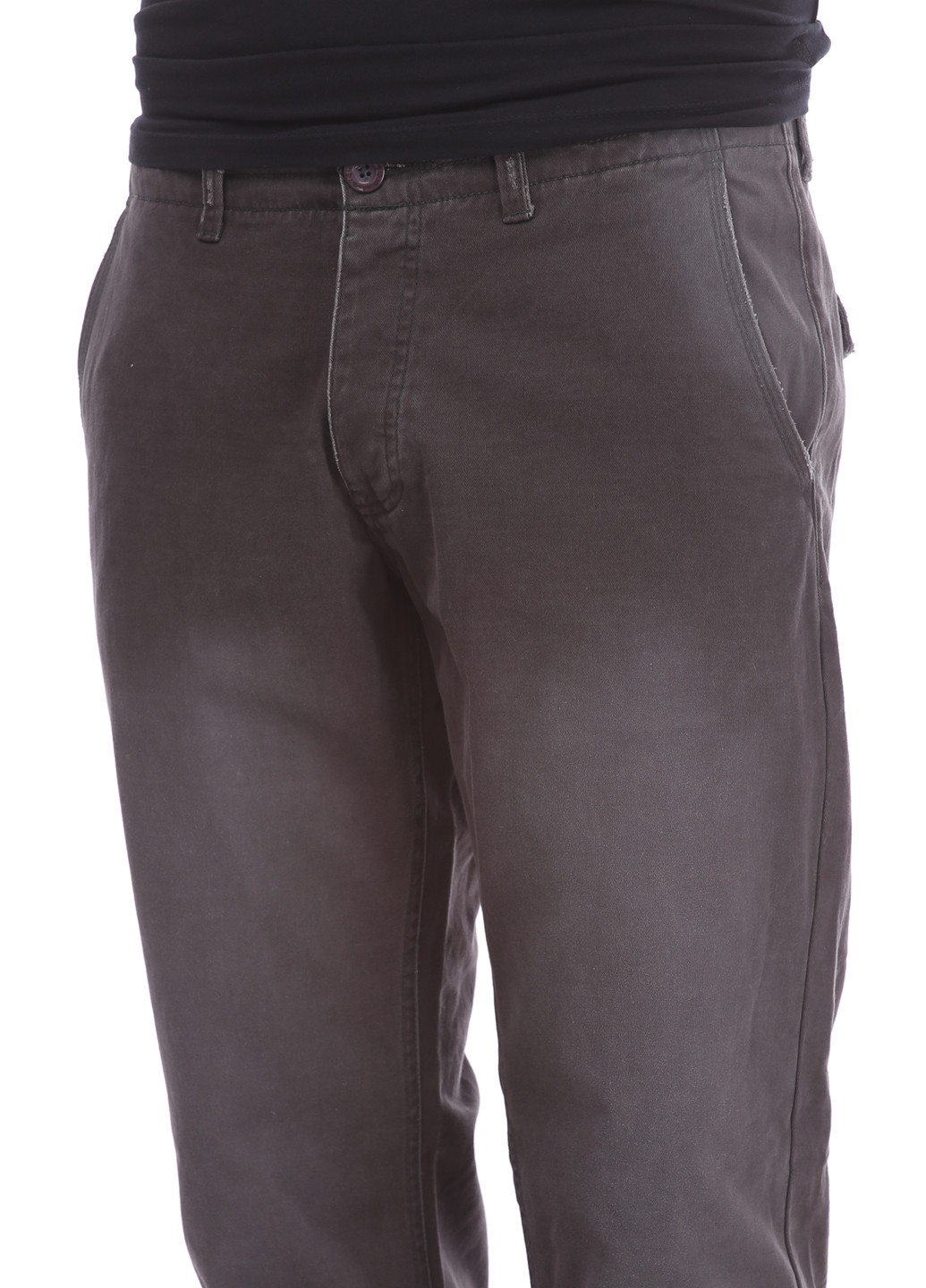 Темно-серые кэжуал демисезонные со средней талией брюки Quiksilver