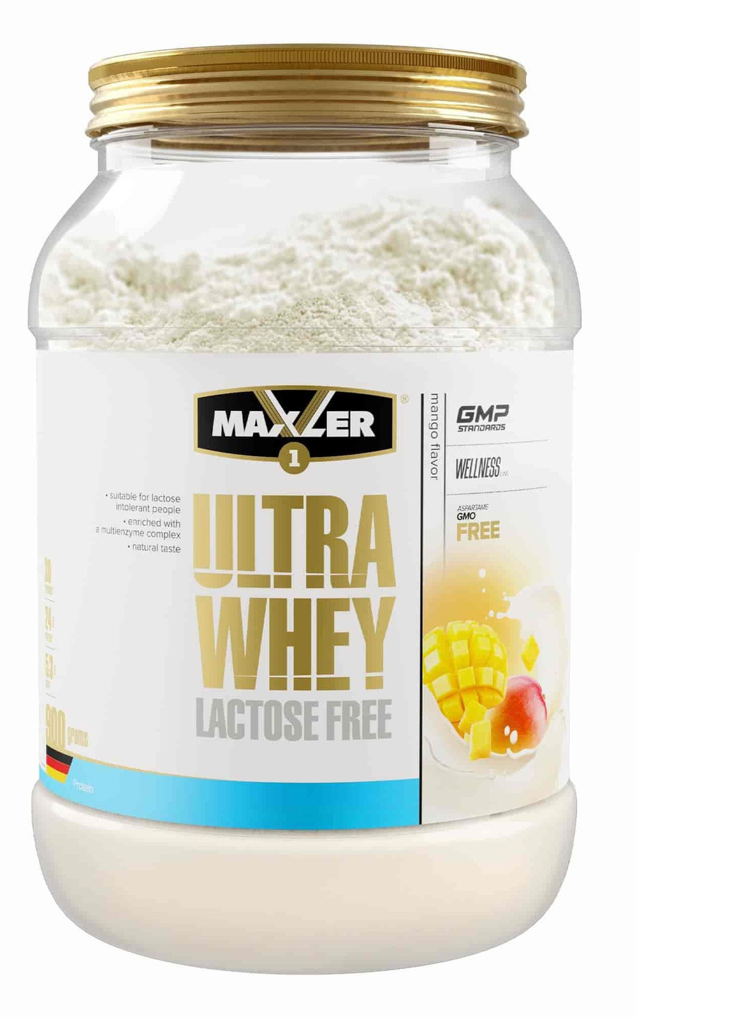 Протеїн Ultra Whey Lactose Free 900g манго без лактози Maxler (253184175)