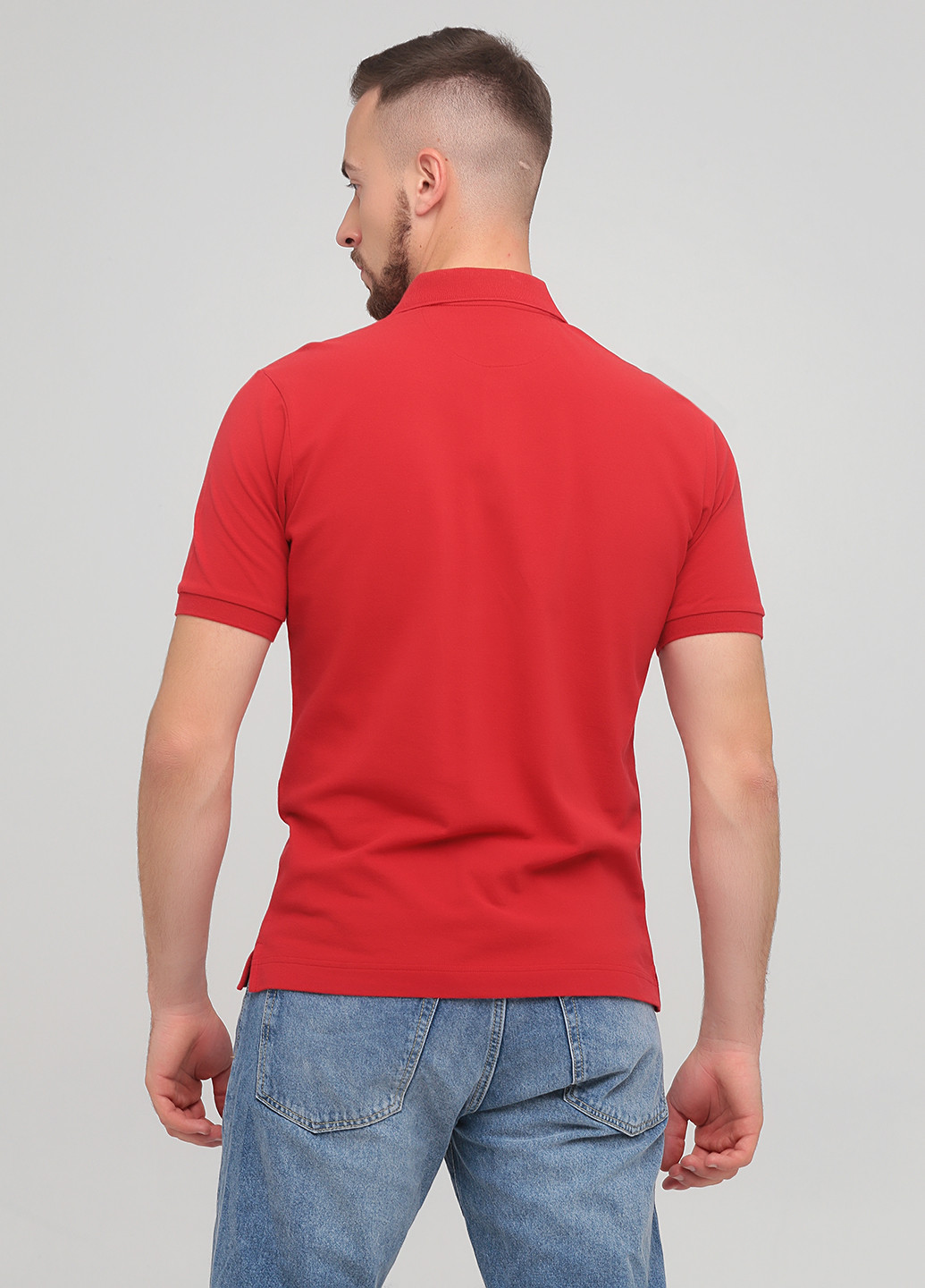 Красная футболка-поло для мужчин La Martina однотонная