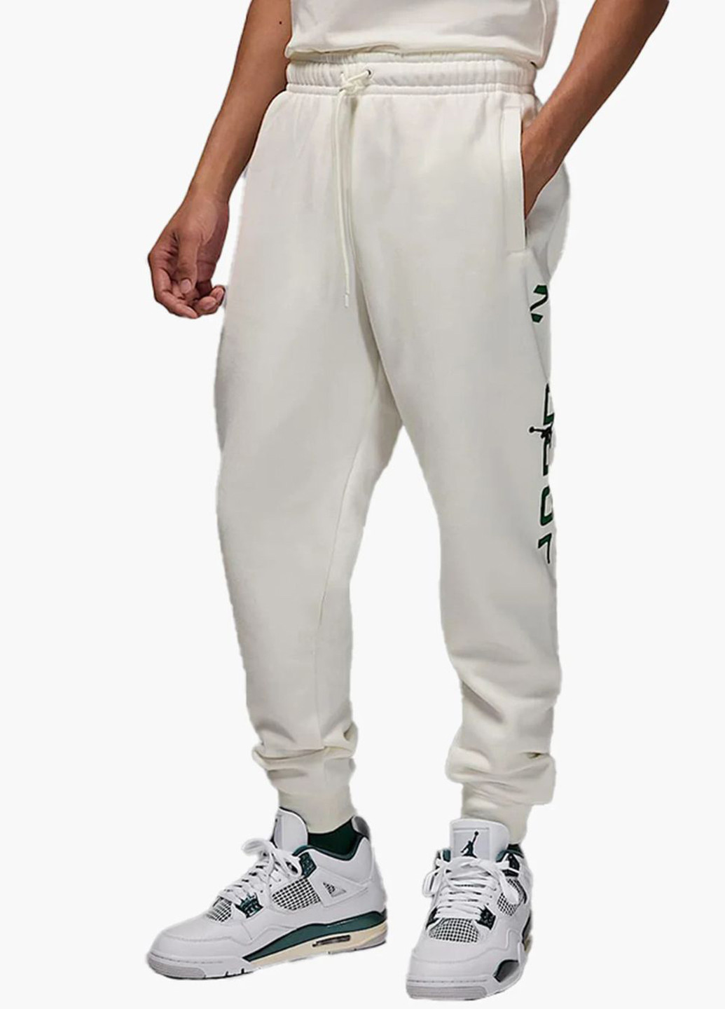 Белые спортивные демисезонные джоггеры брюки Jordan