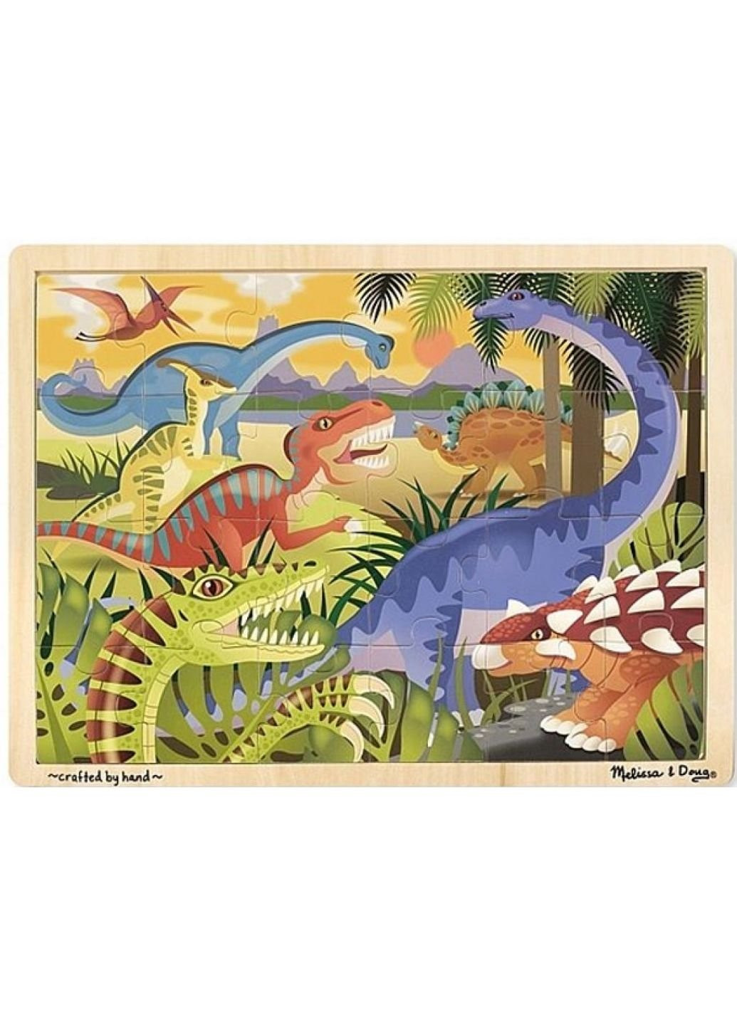 Пазл в рамке Динозавры, 24 элемента (MD19066) Melissa&Doug (249984659)