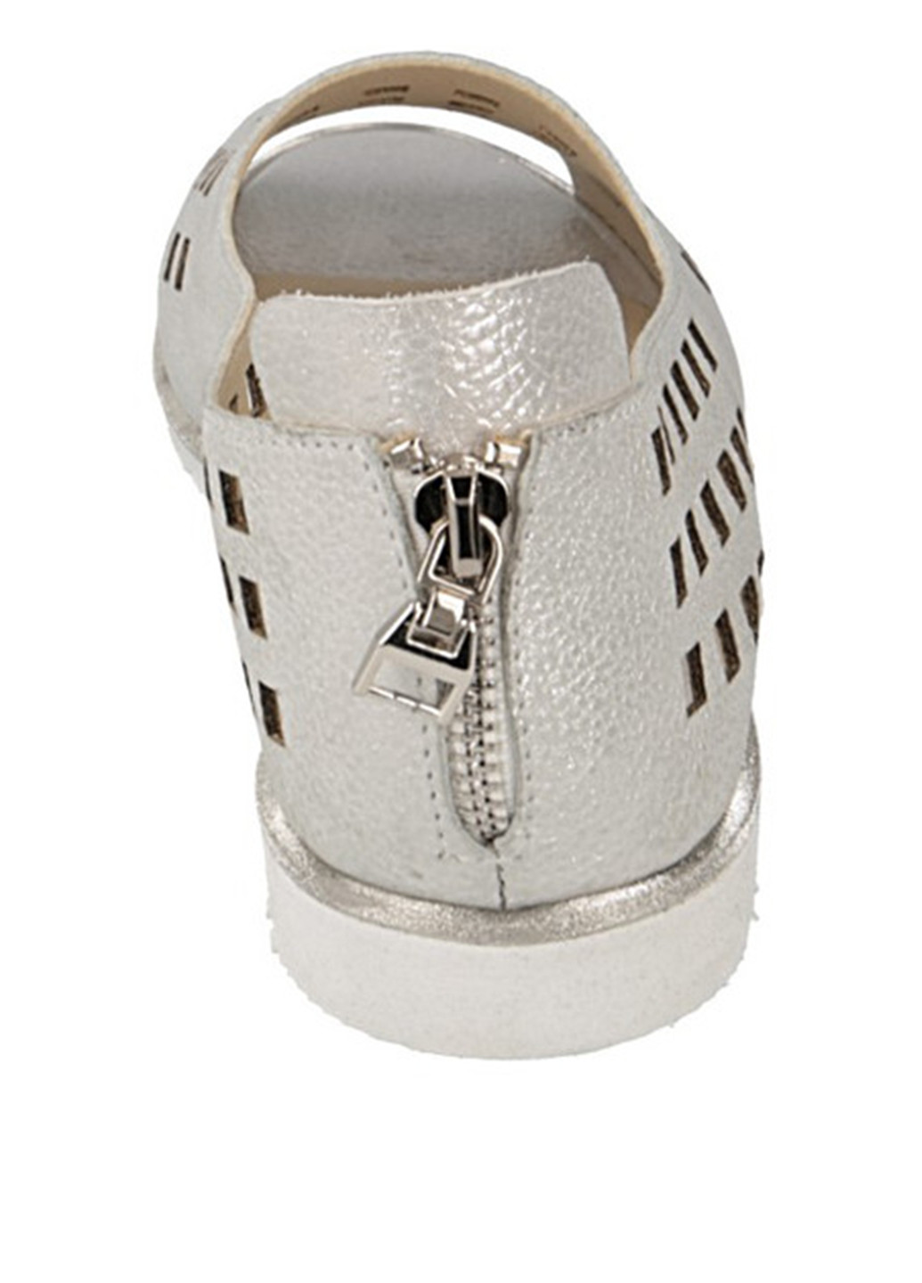 Туфлі Mariani піп-тое однотонні сріблясті кежуали