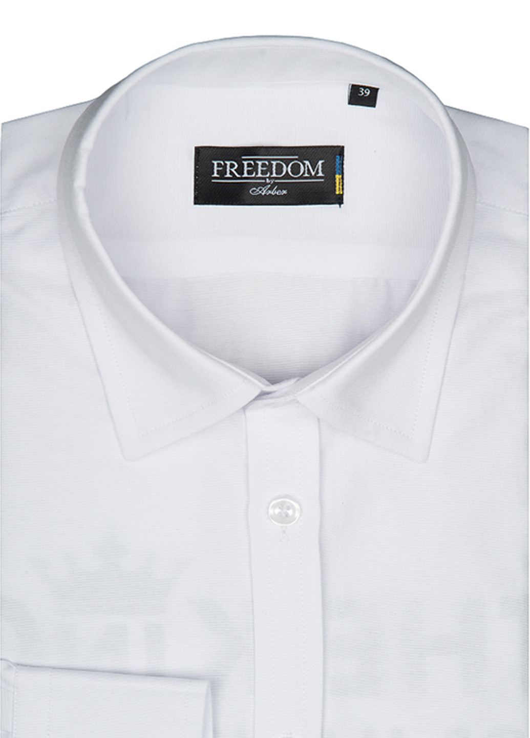 Белая кэжуал рубашка Freedom с длинным рукавом