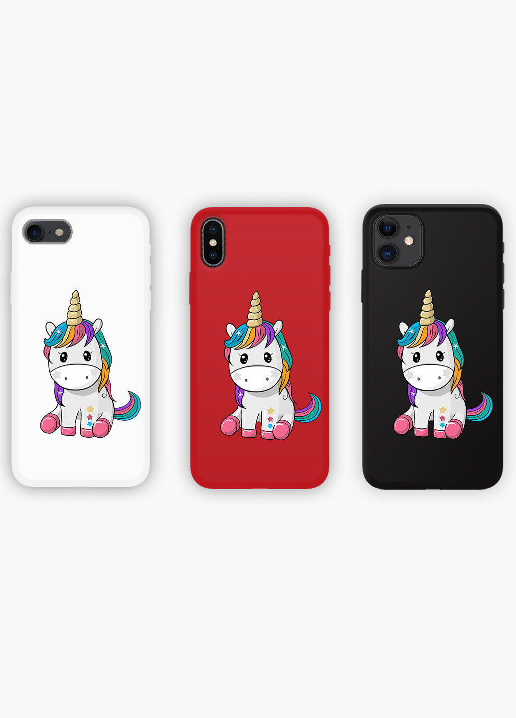 Чехол силиконовый Apple Iphone 8 Единорог (Unicorn) Белый (6151-1390) MobiPrint (219534590)