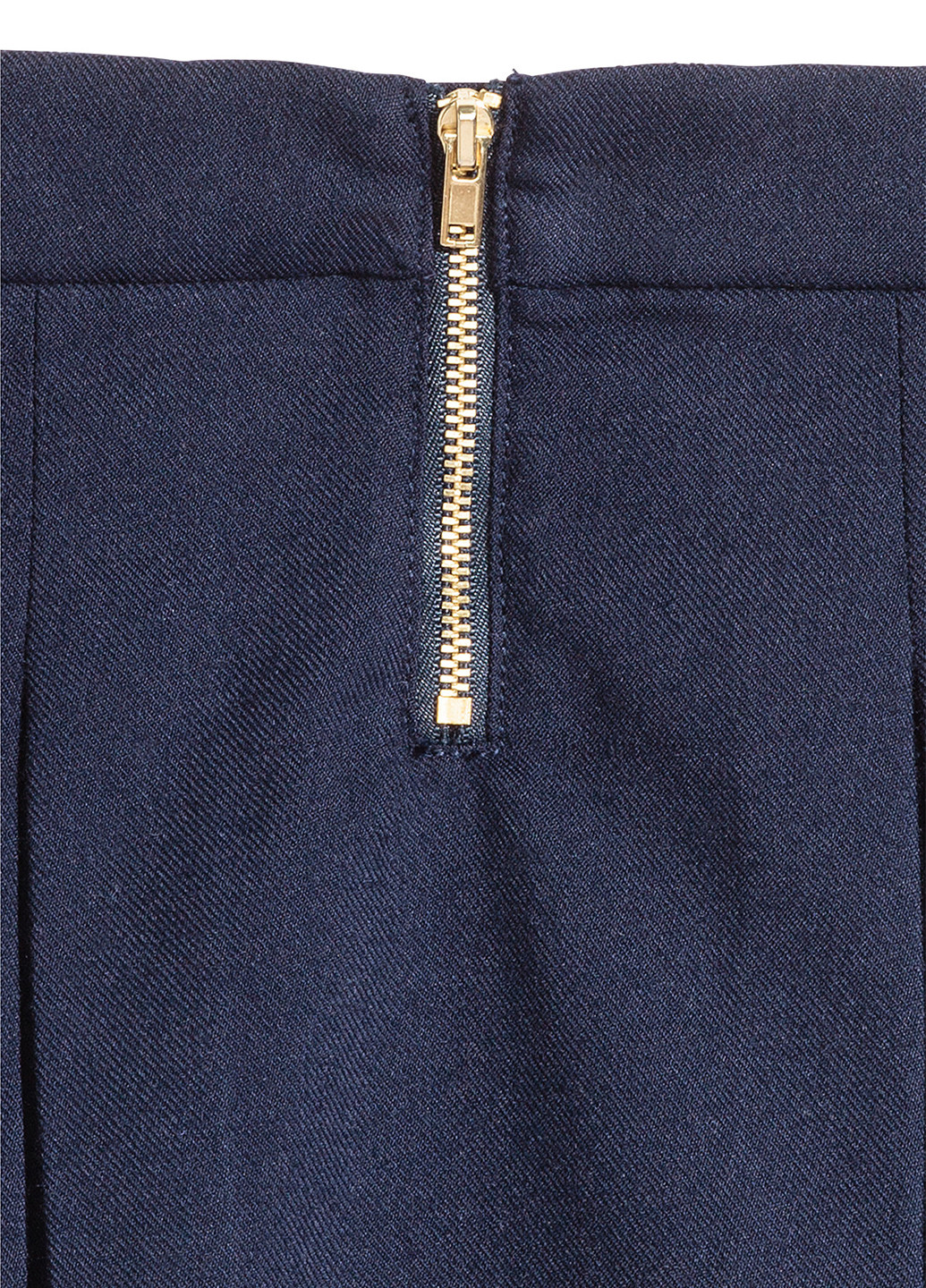 Темно-синяя офисная однотонная юбка H&M мини