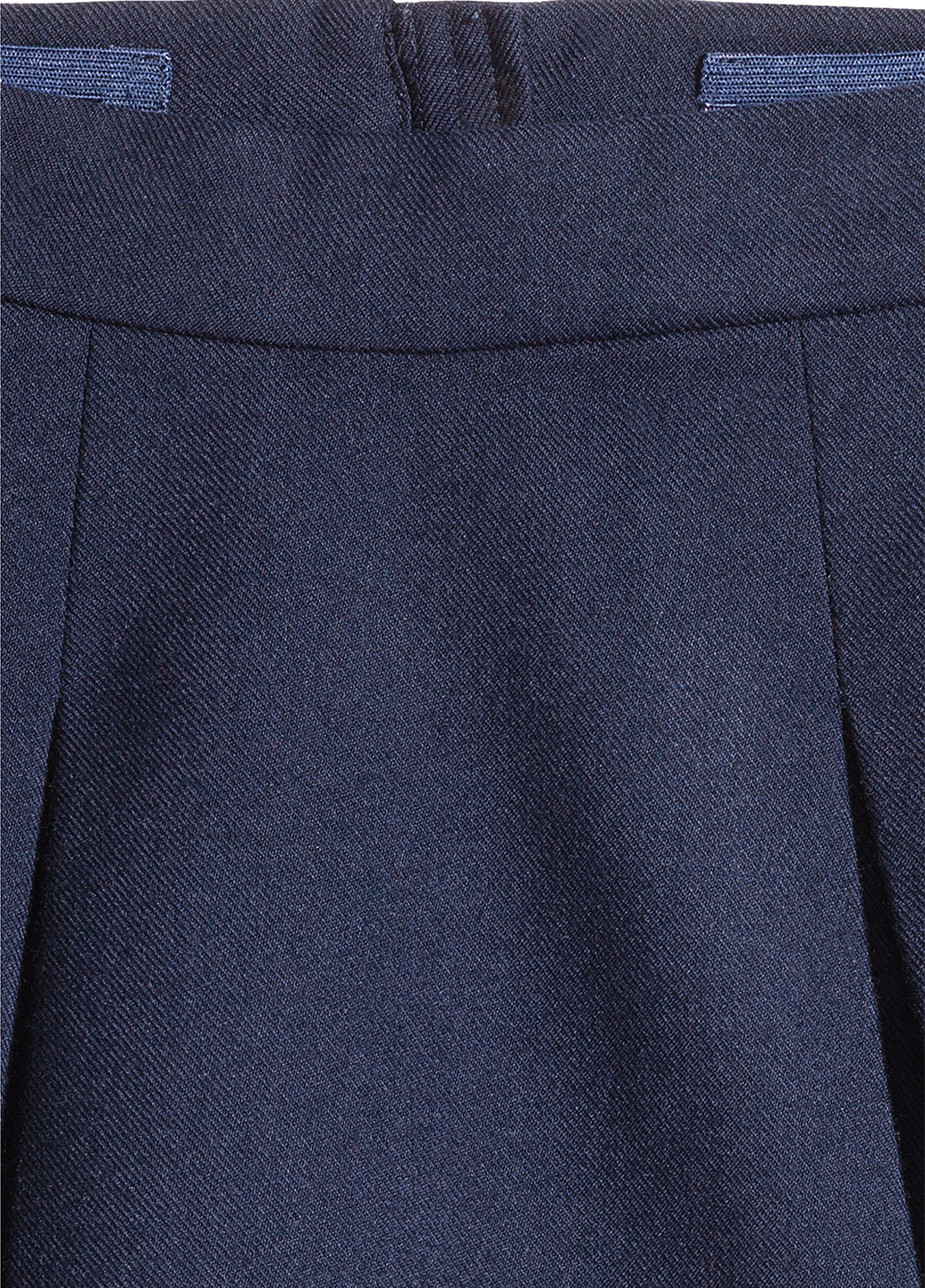 Темно-синяя офисная однотонная юбка H&M мини