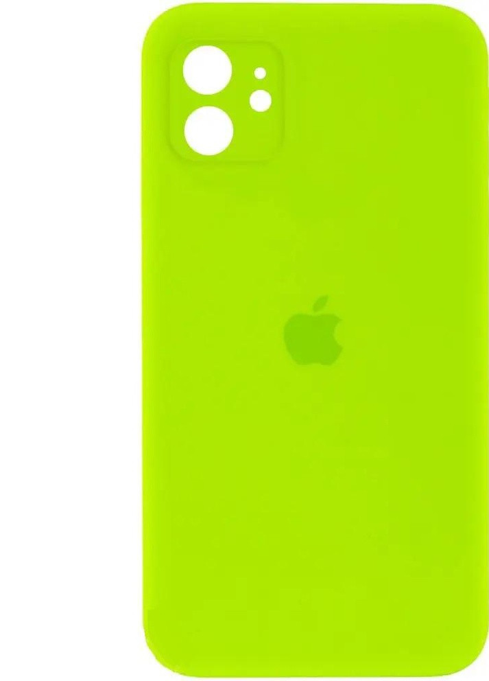 Силиконовый Чехол Накладка с Квадратными Бортиками Silicone Case для iPhone 11 Light Greeen No Brand (254255707)