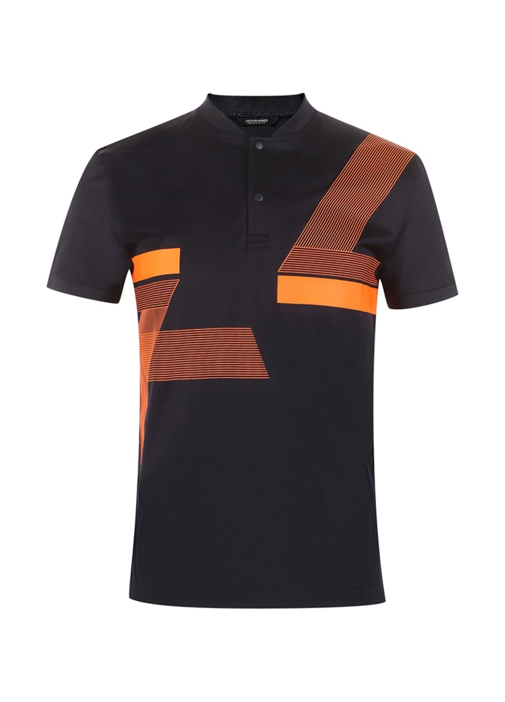 Темно-синяя футболка-поло для мужчин Jack & Jones с геометрическим узором
