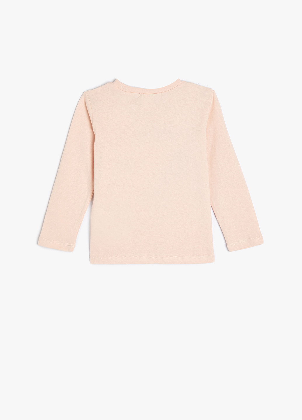 Пудровый демисезонный кэжуал лонгслив KOTON с рисунком