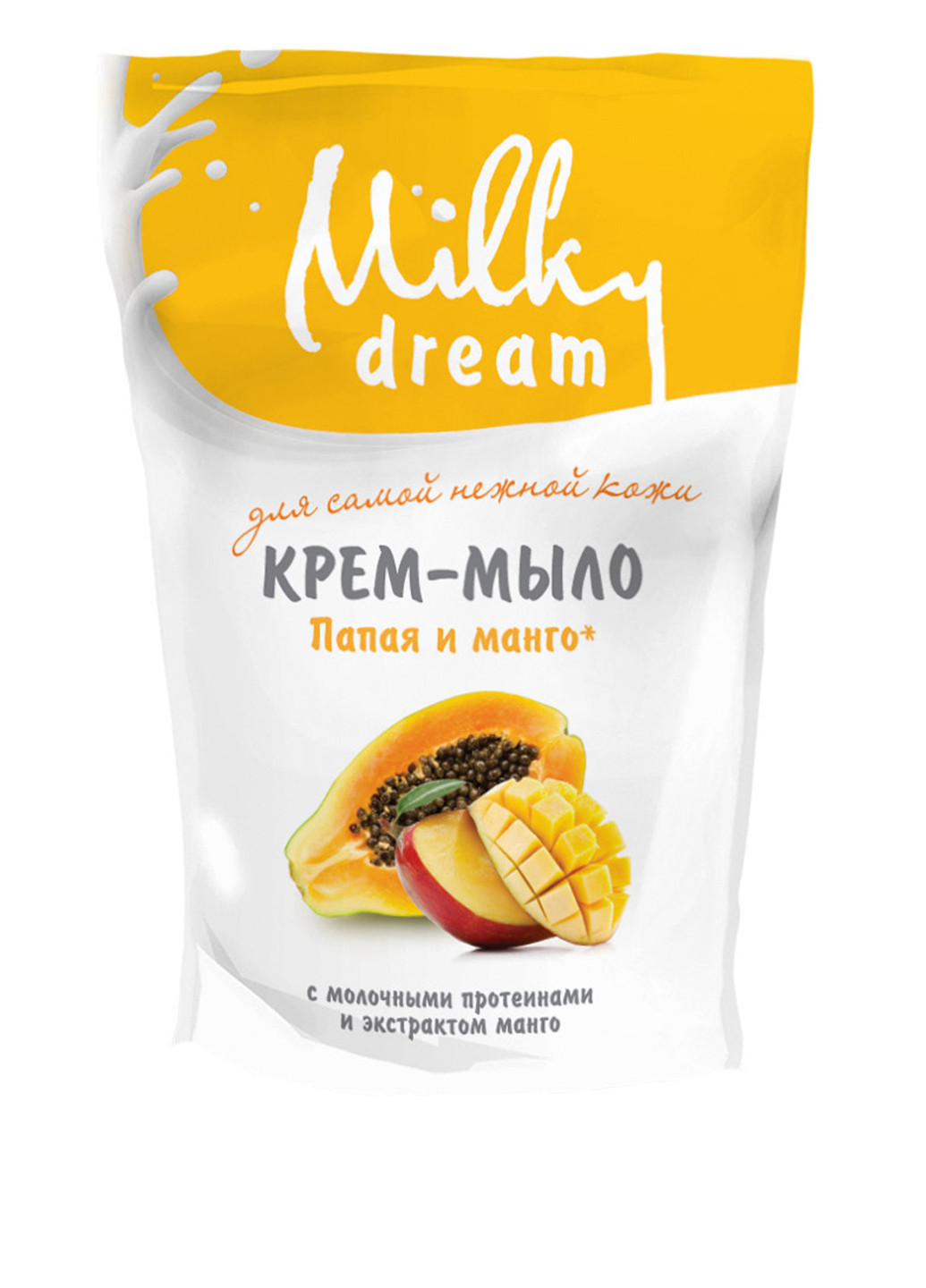 Жидкое мыло Папайя и манго (дой пак), 500 мл Milky Dream (202410284)