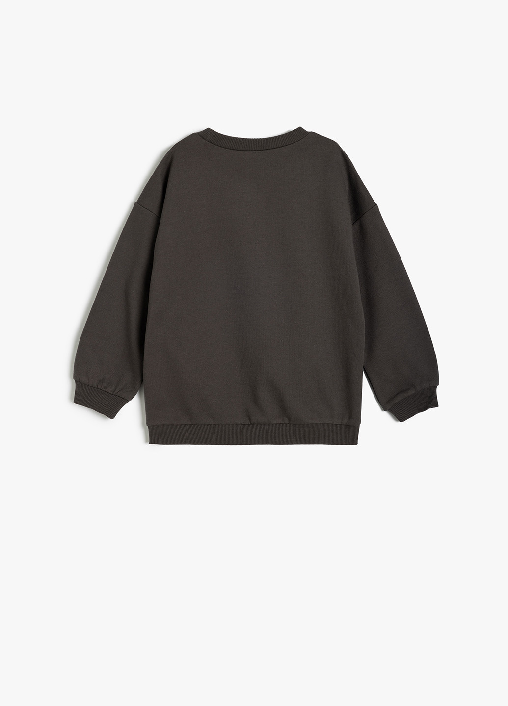 KOTON свитшот рисунок темно-коричневый кэжуал хлопок