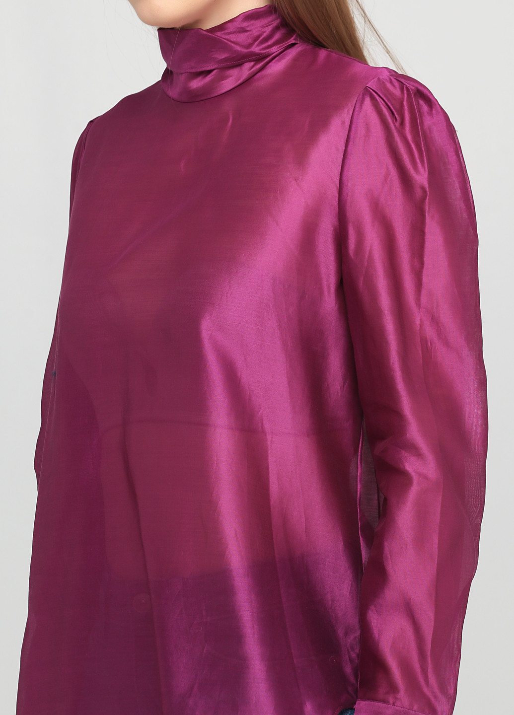 Фуксиновая демисезонная блуза Massimo Dutti