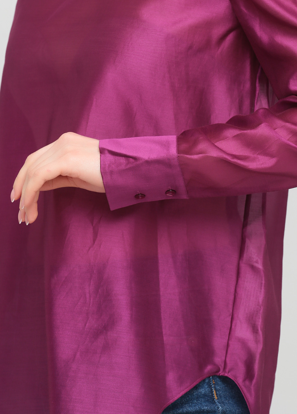 Фуксиновая демисезонная блуза Massimo Dutti