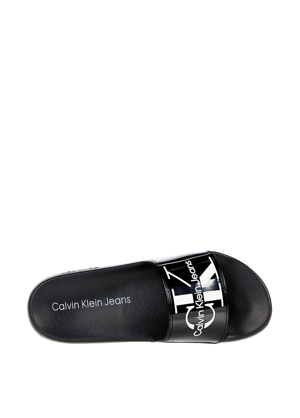 Черные пляжные шлепанцы Calvin Klein