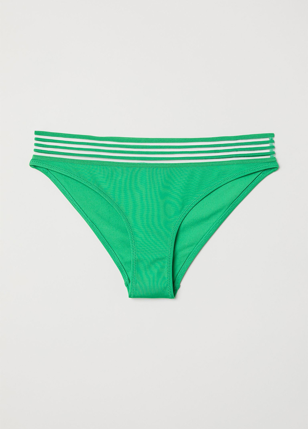 Зеленые купальные трусики-плавки однотонные H&M