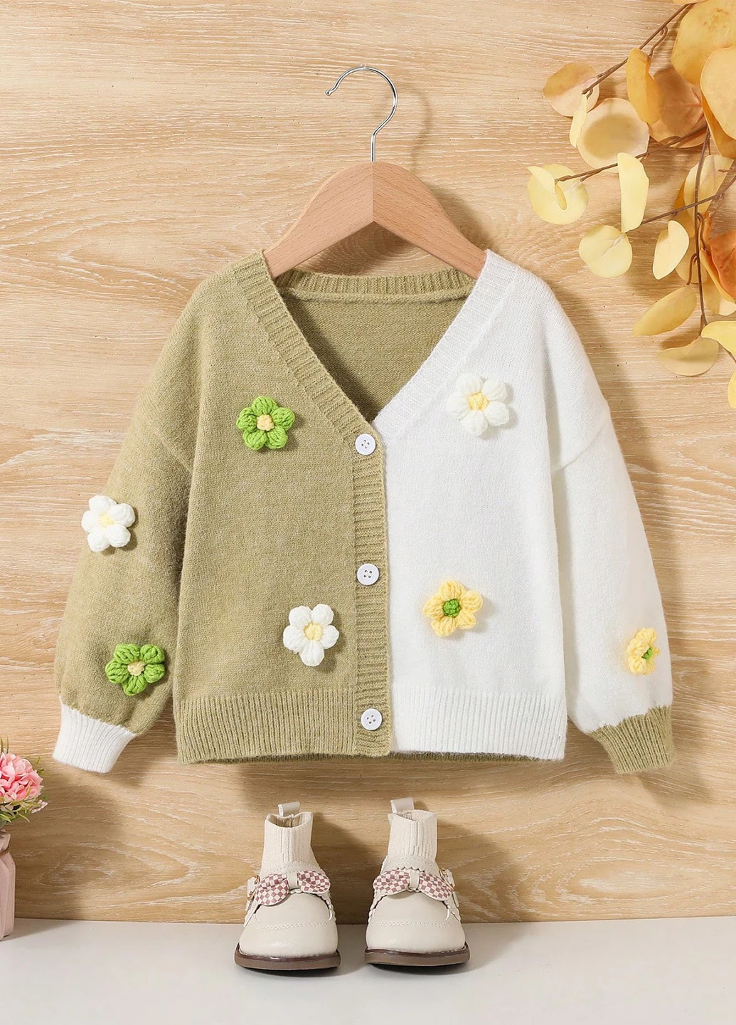 Разноцветный демисезонный кардиган SHEIN