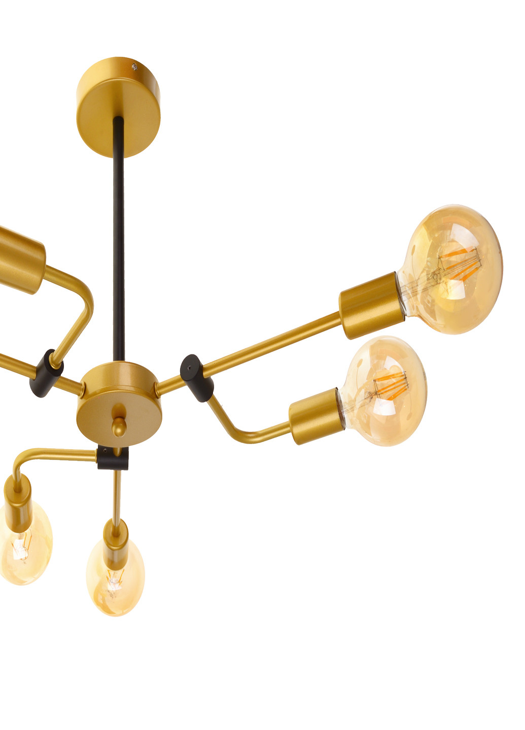 Люстра потолочная на 6 лампочек BR-01 621S/6 E27 BK/G Brille (247373790)