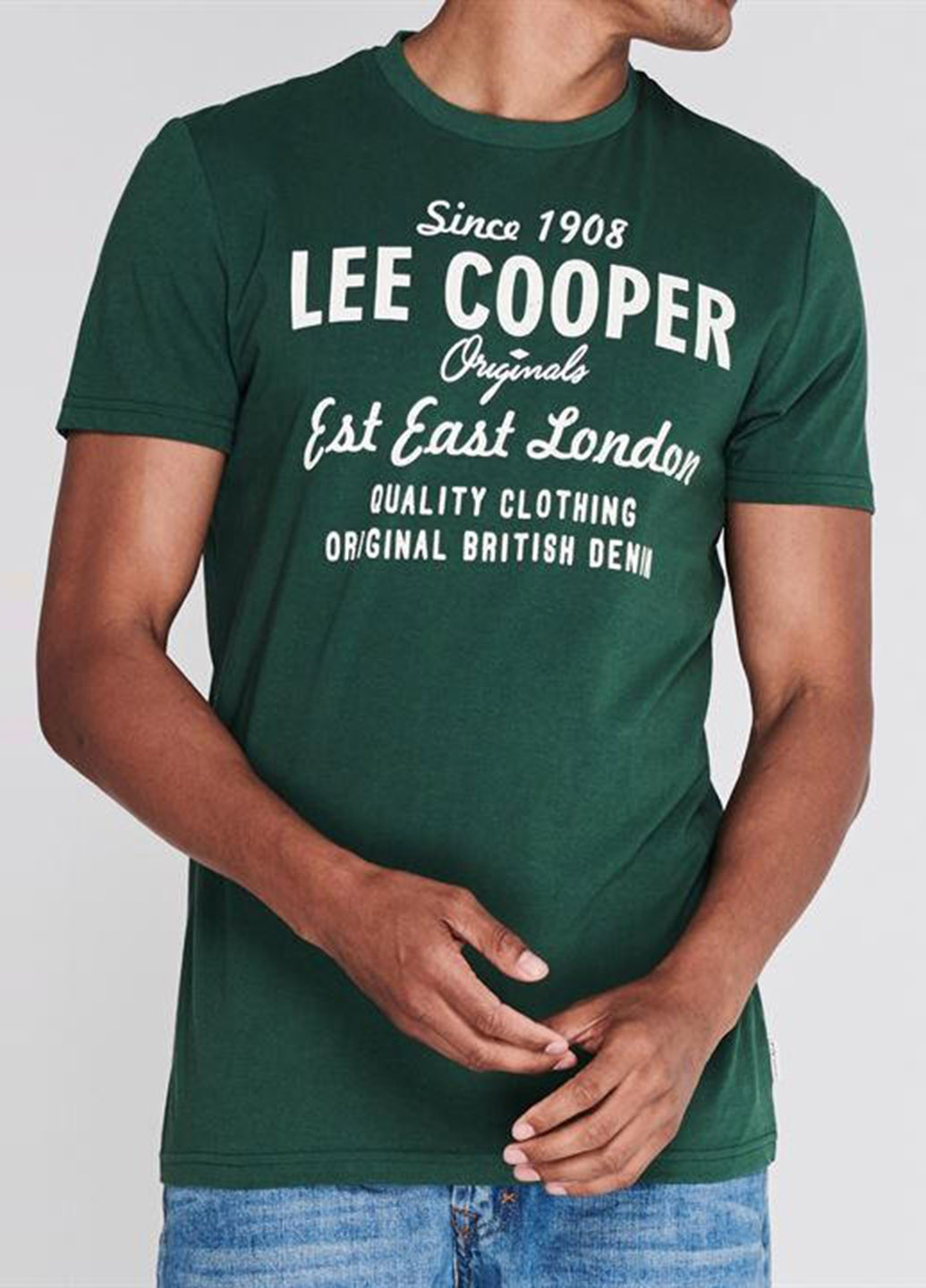 Темно-зелена футболка Lee Cooper
