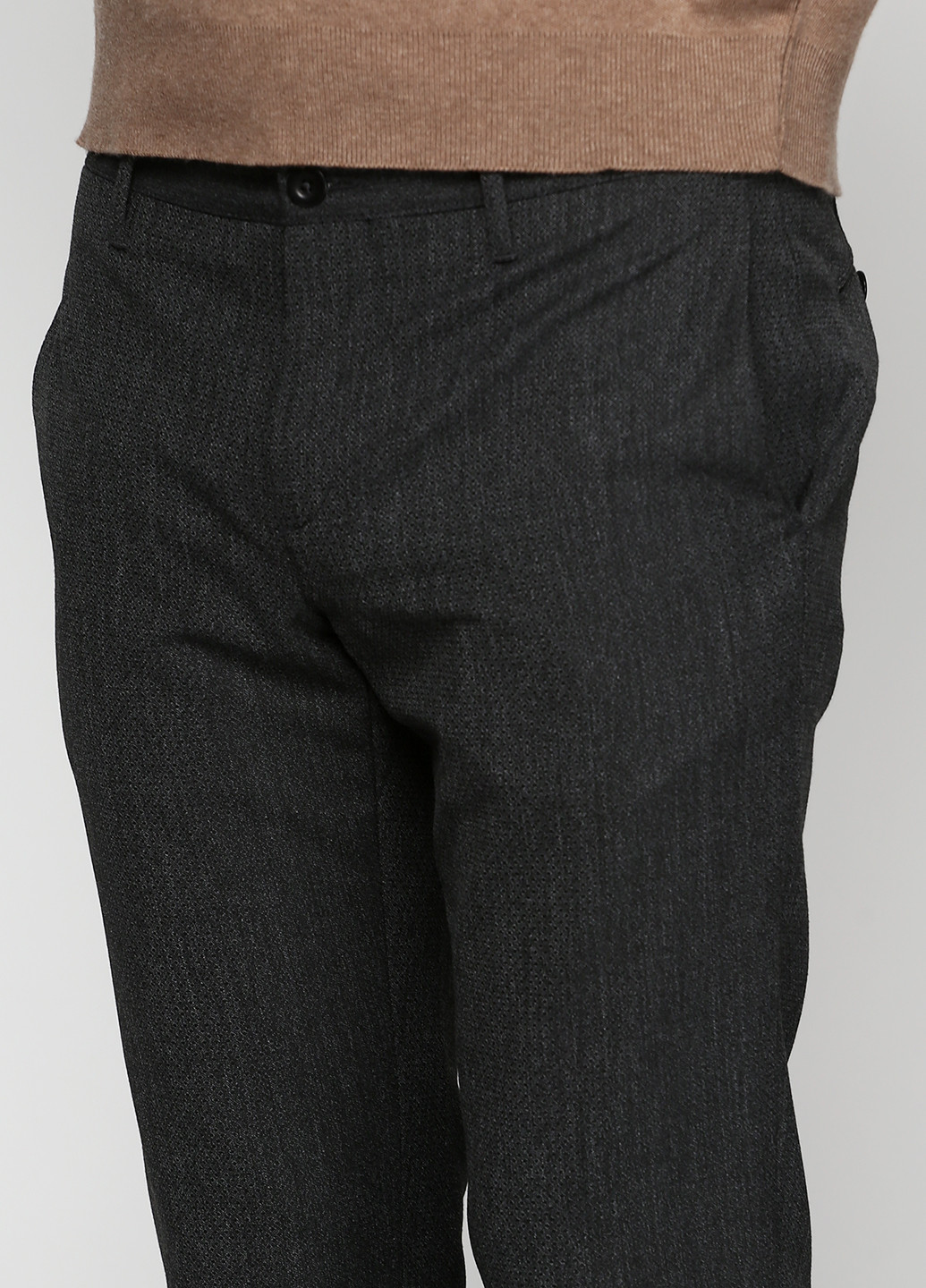 Серые кэжуал демисезонные зауженные брюки Alberto