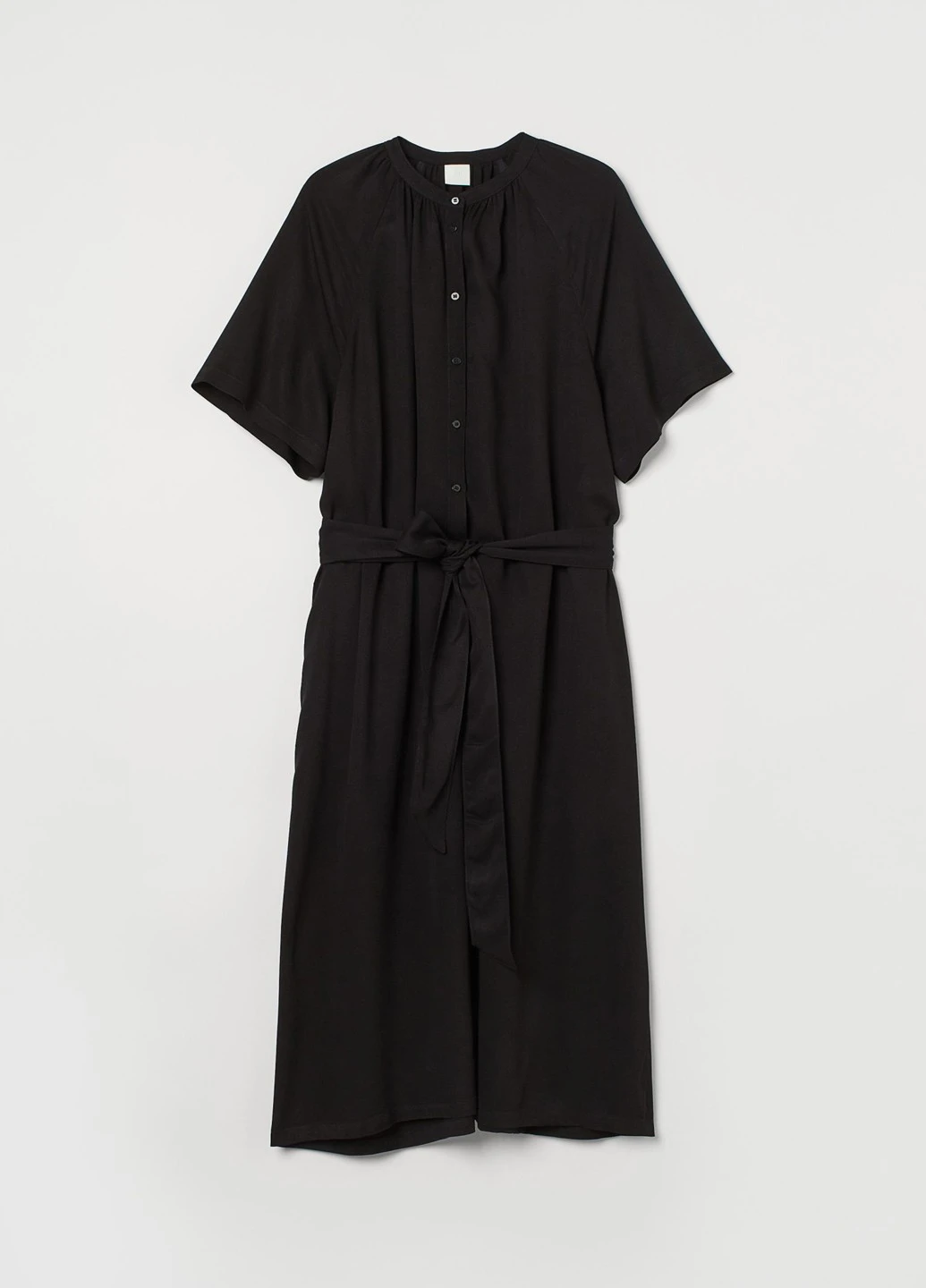 Черное платье H&M однотонное