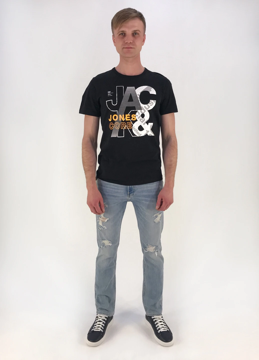 Чорна футболка Core by Jack & Jones