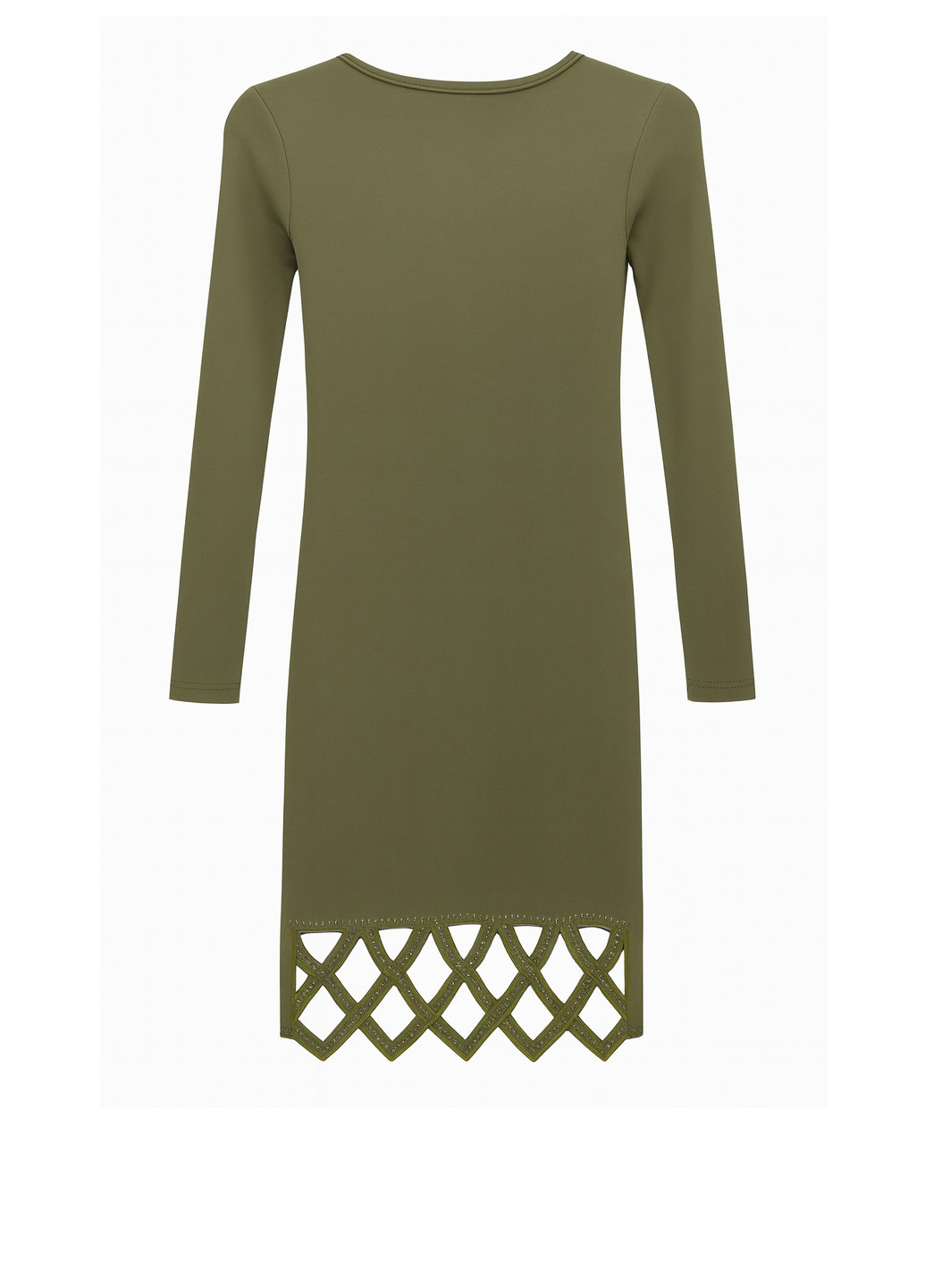 Оливкова (хакі) кежуал сукня силуетна Sassofono однотонна